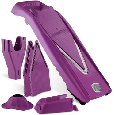 Imagem de Börner Reston Lloyd Mandoline Slicer V5 (conjunto profissional) • Cortador em V com 10 estilos de corte e suporte seguro para alimentos • Fatiador de cozinha ajustável para legumes e frutas • Cor