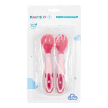 Imagem de Kit Talher Termossensível Com Estojo Bebê Pimpolho - Mundo dos Baixinh