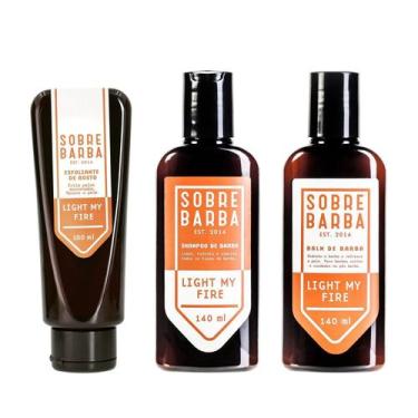 Imagem de Trio Sobrebarba - Esfoliante, Shampoo e Balm de Barba - Light my Fire