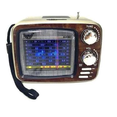 Imagem de Radio Retrô Fm Bluetooth Portátil Recarregável Usb Sd Card