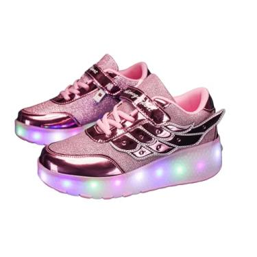Imagem de Tênis Infantil com Rodinha Retrátil e Luzes LED Coloridas Unissex – Brilho Fashion, Confortável e Divertido – Do Nº 27 ao 38 – Ideal para Passeio, Escola e Lazer