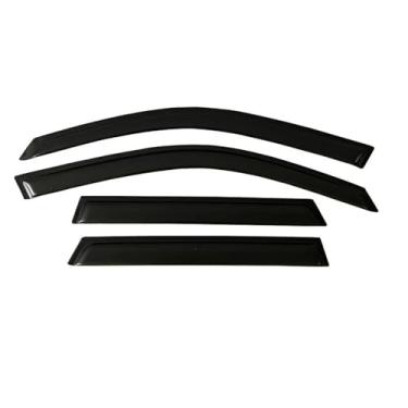 Imagem de GRJQRKHZ Defletor de janela lateral de carro para N&issan Sentra Sylphy B16 2007-2012 Weathershied viseira de porta vento sol proteção chuva janela lateral defletores de vento