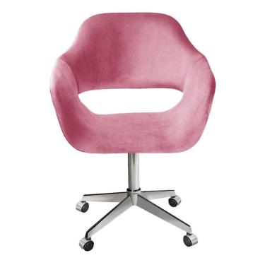 Imagem de Poltrona Zara Cadeira Giratória com Rodinhas Decoração Escritório Home Office