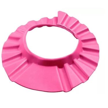 Imagem de Chapéu De Banho Protetor Viseira Lava Cabeça Rosa
