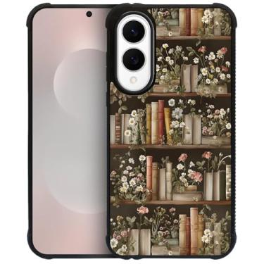 Imagem de DAIZAG Capa para Samsung Galaxy S25 Edge, capa protetora antiderrapante com absorção de choque de quatro cantos para meninas e meninos - estante floral para amantes de plantas