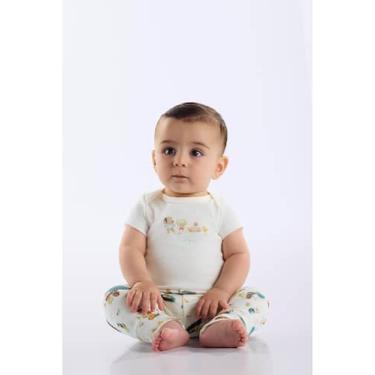 Imagem de Body para Bebê Menino em Suedine Up Baby, Branco, G