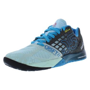 Imagem de Reebok Tênis de treino feminino Crossfit Nano 5.0, Brisa fresca/preto/azul distante, 5.5