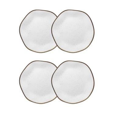 Imagem de Conjunto 4 Pratos de Sobremesa 21,5 cm Ryo Maresia Porcelana Oxford