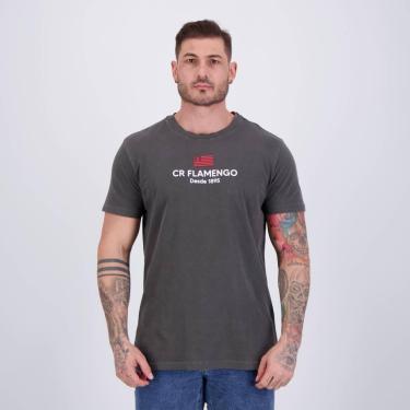 Imagem de Camisa Flamengo Papagaio Cinza Escuro-Masculino