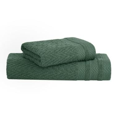 Imagem de Buddemeyer, Kit Jogo de Toalhas Buddemeyer 2 Peças Banho e Rosto Soul 100% Algodão Extra Soft Cor:Verde 1124