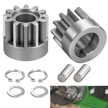 Imagem de R-2485-LH R-2485-RH R-2261 Kit de pinhão para vassoura de grama com tração de grama, compatível com vassoura de grama JD Groundwork de 42 polegadas, inclui engrenagem/pino/arruela, compatível com vassouras de grama STS-42, STS-426, STS-420, STS-427