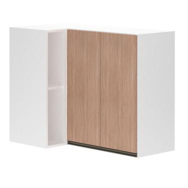 Imagem de Armário Canto Reto Conjugado 2 Portas C/Nicho Lateral Branco