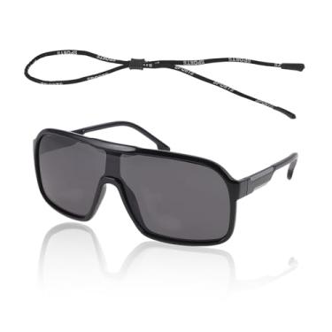 Imagem de TUCKBOLD 1 conjunto de óculos de sol de ciclismo anti-reflexo Tri-Acetil Cellulos PC UV400 Óculos de sol de ciclismo lente preta armação branca preta