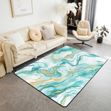 Imagem de Tapete de área grande de veia de mármore, tapete de sala de estar, arte fluida de tinta minimalista, tapetes de padrão de mármore abstrato para quarto, estilo retrô, arte em aquarela, tapete de piso