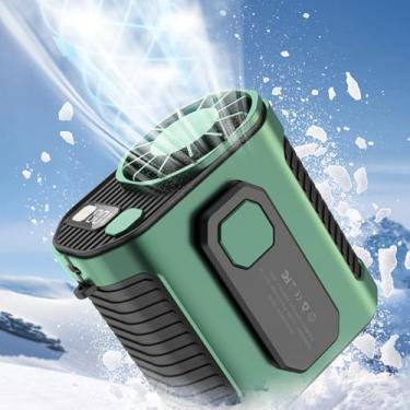 Imagem de Ventilador de pescoço pendurado usb mini portátil recarregável montado na cintura ventilador acampamento ao ar livre caminhadas escalada refrigerador de ar