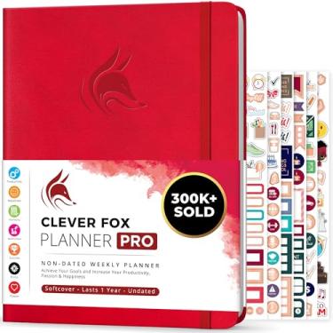 Imagem de Clever Fox Planner PRO – Planejador de vida semanal e mensal para aumentar a produtividade, gerenciar o tempo e atingir seus objetivos – organizador, diário de gratidão – sem data – 21,5 x 28 cm