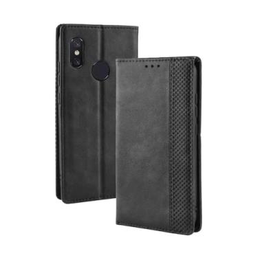 Imagem de Capa para XIAOMI Mi 8,Retro Flip magnético,Caso de telefone de couro PU,Design de carteira com 3 slots de cartão e 1 clipe de dinheiro -Black