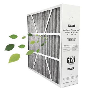 Imagem de 1 pacote com filtro de ar de forno X7935 MERV 16 compatível com o modelo de filtro Lennox X7935 HCC14-23 e modelos de filtro Honeywell FC100A101 e FC200E1011, 50 x 20 x 5 polegadas