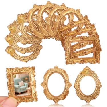 Imagem de TOYANDONA Conjunto de 15 Molduras Douradas para Casa de Bonecas - Molduras Vintage Em Miniatura para Fotos, Estilo Barroco, Móveis de Resina para Casa de Bonecas Em Miniatura, Acessórios E