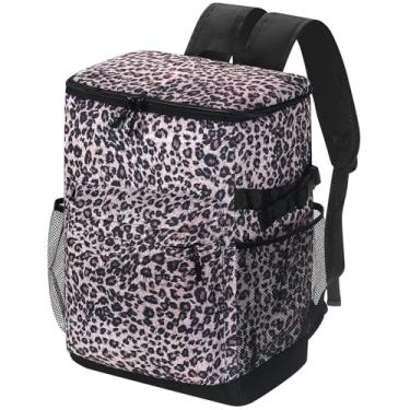 Imagem de Mochila térmica térmica 33/40 latas térmica à prova de vazamento para homens e mulheres, à prova d'água macia para almoço, acampamento, praia, viagem, bolsa de gelo para caminhadas e piquenique