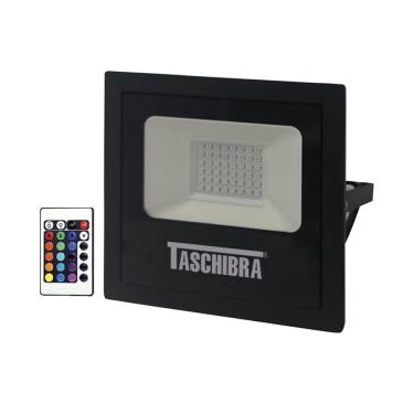 Imagem de Refletor Taschibra Led Tr Slim 20w Rgb Preto Bivolt