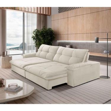 Imagem de Sofá Gaia Linho 02 Módulos 120 Cm B25cm Meu Sofá Online A302 Linho Branco