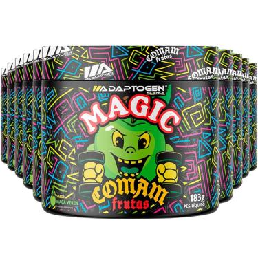 Imagem de Combo 10 Pré Treino Magic Comam Frutas 183g Adaptogen Maça Verde