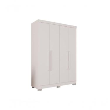 Imagem de Guarda Roupa Solteiro 4 Portas Recife Salleto Branco