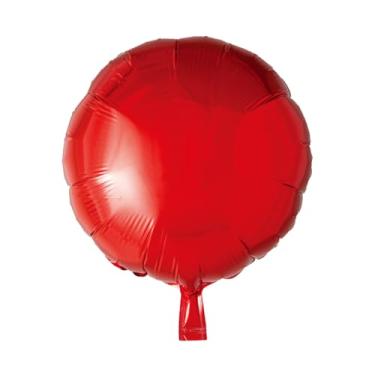 Imagem de BALAO METALIZADO REDONDO C/CANUDO VERMELHA 18 "