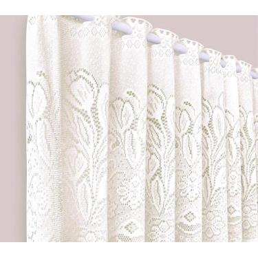 Imagem de Cortina Bandô Cozinha Cascata Tulipas 300x60cm Kennedy, Bege