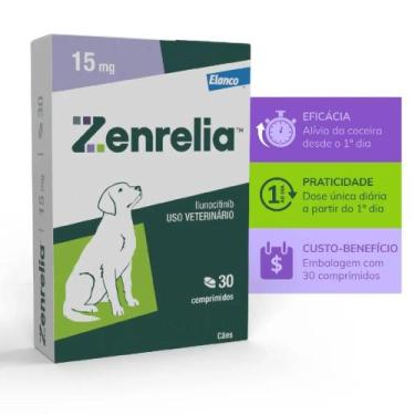 Imagem de Antialérgico Zenrelia para Cães com 30 comprimidos de 15 mg - ELANCO