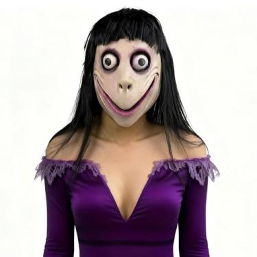 Imagem de Grymthvz MOMO Terrifying and Mysterious Devil Mask, Suitable for Halloween Party Strange Role Playing Costume Decoration Props