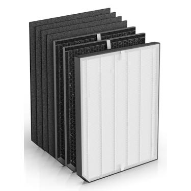 Imagem de 2000 filtros de substituição compatíveis com purificadores de ar AD2000 e AD2000i – Inclui 1 filtro premium, 2 filtros de carvão ativado e 4 pré-filtros – Compare com a peça # ADF2001, ADF2002