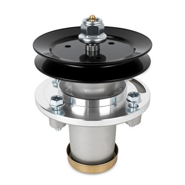 Imagem de Bularie Conjunto de eixo 539112170 com polia 532173436 153535 para deck de 122 cm 132 cm 154,9 cm, compatível com Hu-sqvarna EZ4824 EZ4824BF RZ4824 EZ5221 EZ55535 224 mm Cortador de grama Z52 MZ6128