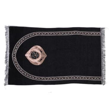 Imagem de Pssopp Tapete de Oração Portátil, Tapete Decorativo de área de Eid, Tapete Portátil de Algodão Macio para Meditação de Adultos