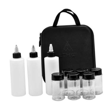 Imagem de menolana Kit de temperos portátil para camping, com organizador de molhos e condimentos, bolsa para armazenamento de temperos, frascos dispensadores de óleo e, Style B