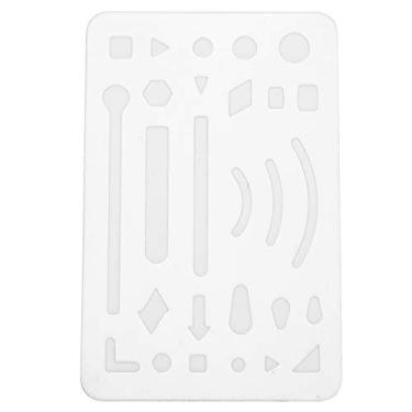 Imagem de LiebeWH 10 Peças Materiais de Arte Modelo de Desenho Ferramenta de Correção de 27 Furos para Desenhos de Engenharia e Régua de Precisão de Esboço (Transparente)