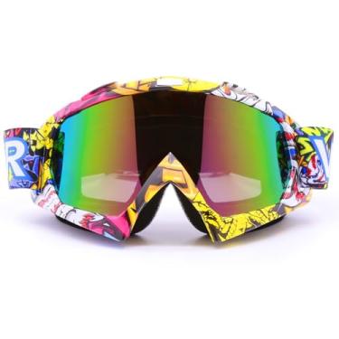 Imagem de ZDATT Óculos de motocross adulto Dirtbike ATV motocicleta Gafas proteção UV motocicleta esqui snowboard óculos