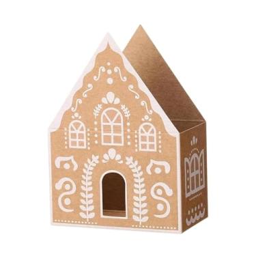 Imagem de oshhni Caixa de Natal para Doces, Caixa de Papel Portátil para Lembrancinhas de Festa, Ideal para Lanches, Grãos de Café e Biscoitos.