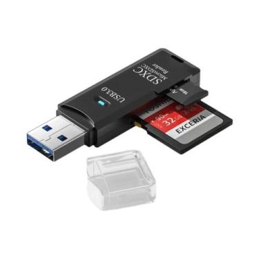 Imagem de Leitor De Cartão Micro SD TF USB 3.0 2.0 2 Em 1 De Alta Velocidade Par