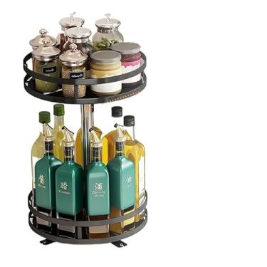 Imagem de Organizador de Temperos Giratório 1/2/3 Andares – Suporte de Condimentos para Cozinha, Porta Temperos Rotativo 360° (2 Andar)
