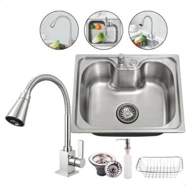 Imagem de Cuba de Cozinha Gourmet Inox Softinox 50x40cm Escovada  21cm Profundid