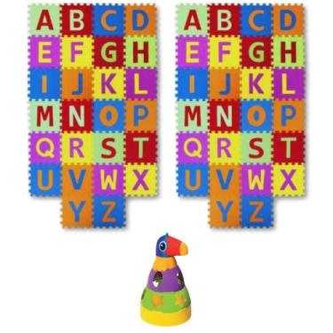 Imagem de Kit Tucano Empilhar Didático Bebê+2 Tatame Alfabeto Emborrachado - Mer