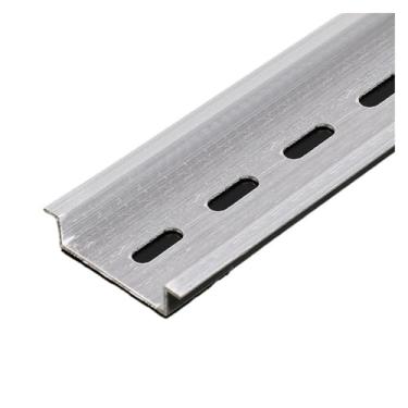 Imagem de Trilho guia de alumínio tipo universal 35 mm trilho DIN ranhurado longo 10 cm 15 cm 20 cm 30 cm espessura 1 mm (10 cm)