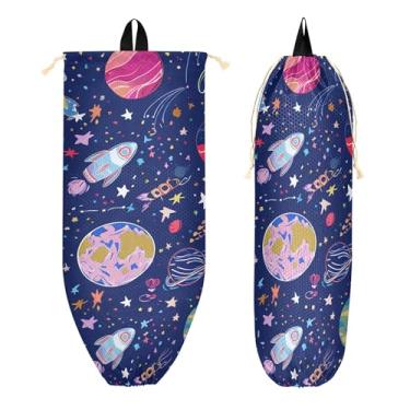 Imagem de xigua Suporte de parede de plástico colorido Rockets com cordão 1 pacote, organizador de sacolas de compras reutilizável para bolsas, meias, roupas íntimas e gravatas