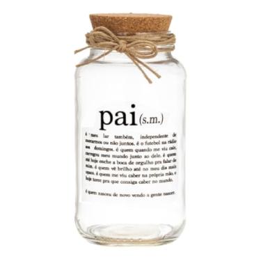 Imagem de Pote De Vidro Hermético 750ml Com Tampa De Rolha Para Armazenar Temperos Biscoitos Artesanato(Pai)