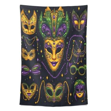 Imagem de STAYTOP Tapeçaria Carnaval Máscara de Carnaval Tapeçarias de Parede para Decorações de Casa Decoração de Dormitório Sala de Estar Quarto Tapete de Parede (80 × 60 pol)