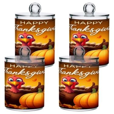 Imagem de STAYTOP 4 frascos de boticário Qtip Dispensador Qtip para banheiro com etiquetas – Recipiente de armazenamento Qtip de plástico transparente para bola de algodão, cotonete, grão de café - Peru de Ação