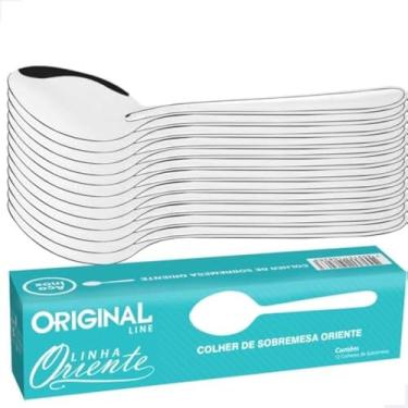 Imagem de Kit de colheres pequenas para sobremesa em aco inoxidavel, leve, duravel, resistente, e bonito, pratico, facil, sofisticado, refinado,