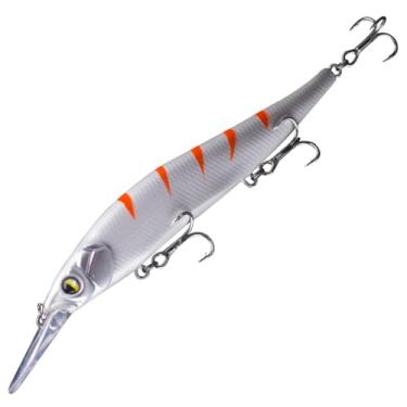 Imagem de Iscas Jerkbait para Peixe Bass com Anzol de Três Pontas Minnow Mergulho Médio Isca Pesca Artificial Dura Movimento Balanço Equipamento Ação Natação Realista Aparência Atrayendo Predadores Ferramenta I